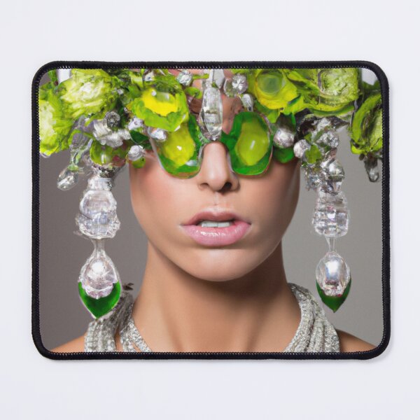 Item preview, Chandlier Art Portrait, Woman, Fine Art Headpiece Crystal Masquerade Mask Art, Fashion Photography, Altered Model Portrait. Digital Art Print, Printable Wall Art designed and sold by RadRococo.