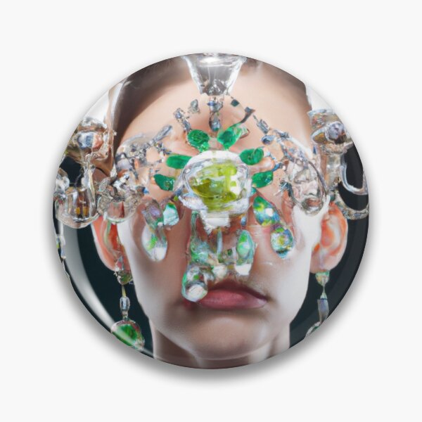 Item preview, Fine Art Headpiece Crystal Masquerade Mask Art, Chandlier Art Portrait, Fashion Photography, Altered Model Portrait. Digital Art Print, Printable Wall Art designed and sold by RadRococo.