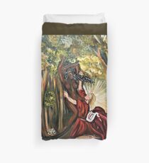 "Apollo & Daphne " (Reproduction) Interracial Lovers Series by Yesi Casanova Duvet Cover