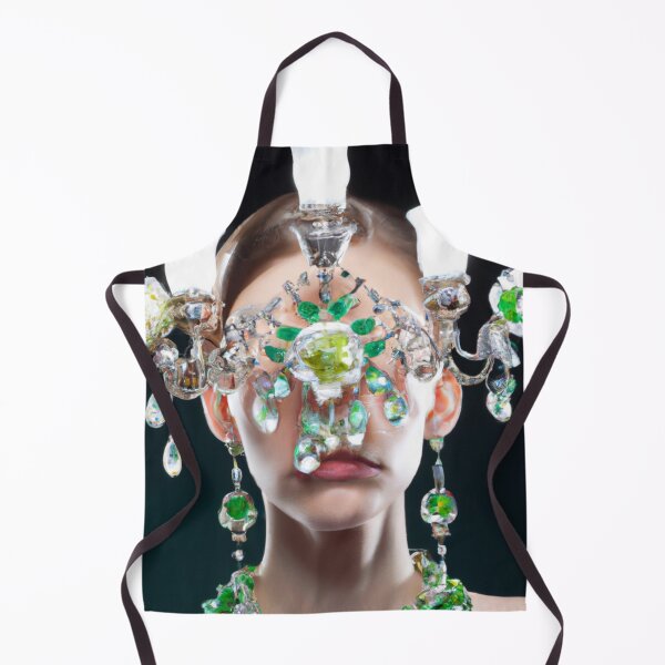 Item preview, Fine Art Headpiece Crystal Masquerade Mask Art, Chandlier Art Portrait, Fashion Photography, Altered Model Portrait. Digital Art Print, Printable Wall Art designed and sold by RadRococo.