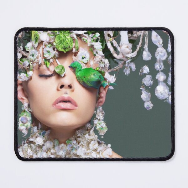 Item preview, Fine Art Headpiece Crystal Chandlier Art Portrait, Masquerade Mask Art, Fashion Photography, Altered Model Portrait. Digital Art Print, Printable Wall Art designed and sold by RadRococo.