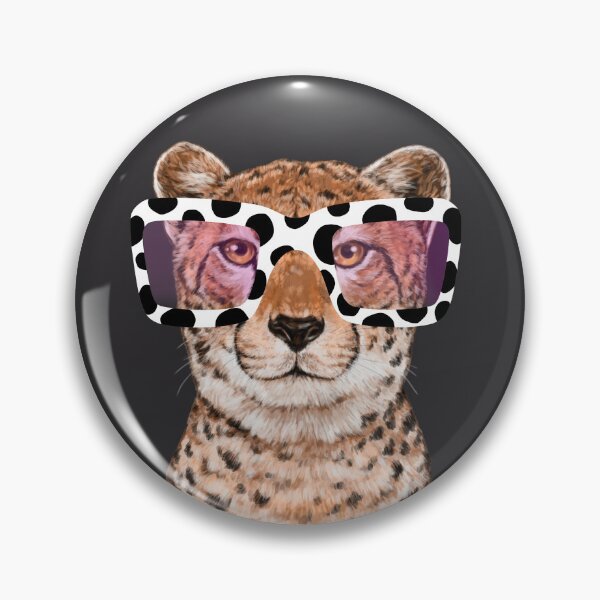 Item preview, Cool Hipster Cheetah in Grey designed and sold by bignosework.