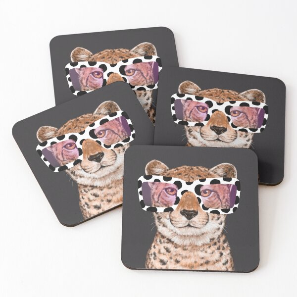Item preview, Cool Hipster Cheetah in Grey designed and sold by bignosework.