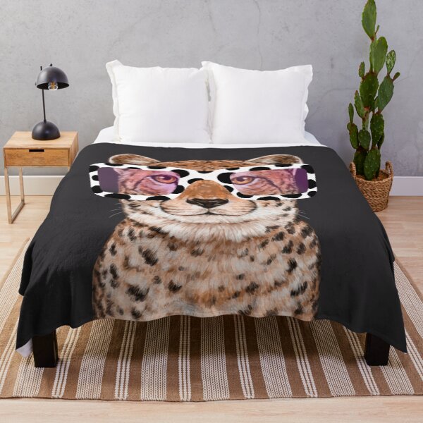 Item preview, Cool Hipster Cheetah in Grey designed and sold by bignosework.