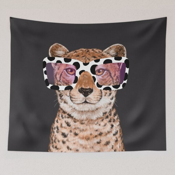 Item preview, Cool Hipster Cheetah in Grey designed and sold by bignosework.