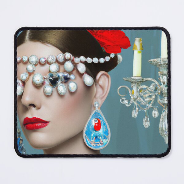 Item preview, Fine Art Headpiece Crystal Masquerade Mask Art, Chandlier Art Portrait, Fashion Photography, Altered Model Portrait. Digital Art Print, Printable Wall Art designed and sold by RadRococo.