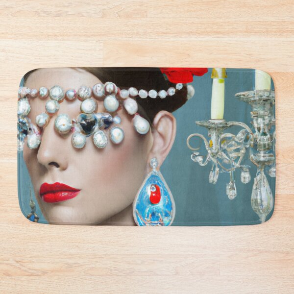 Item preview, Fine Art Headpiece Crystal Masquerade Mask Art, Chandlier Art Portrait, Fashion Photography, Altered Model Portrait. Digital Art Print, Printable Wall Art designed and sold by RadRococo.
