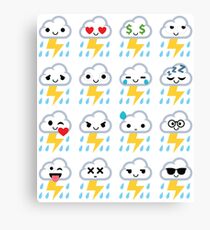 Thunderstorm Emoji Canvas Print