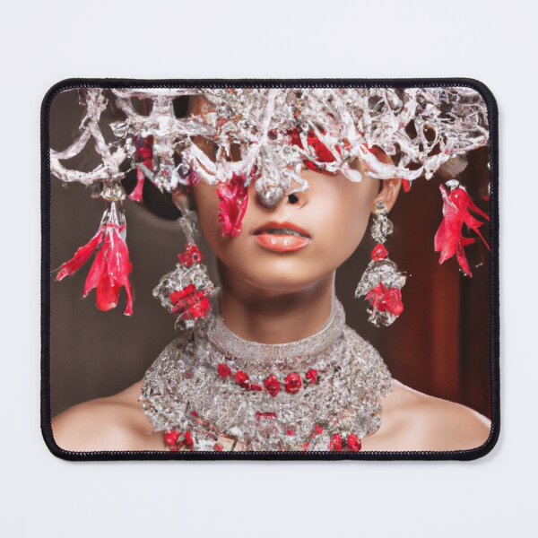 Item preview, Fine Art Headpiece Crystal Masquerade Mask Art, Fashion Photography, Chandlier Art Portrait, Altered Model Portrait. Digital Art Print, Printable Wall Art designed and sold by RadRococo.
