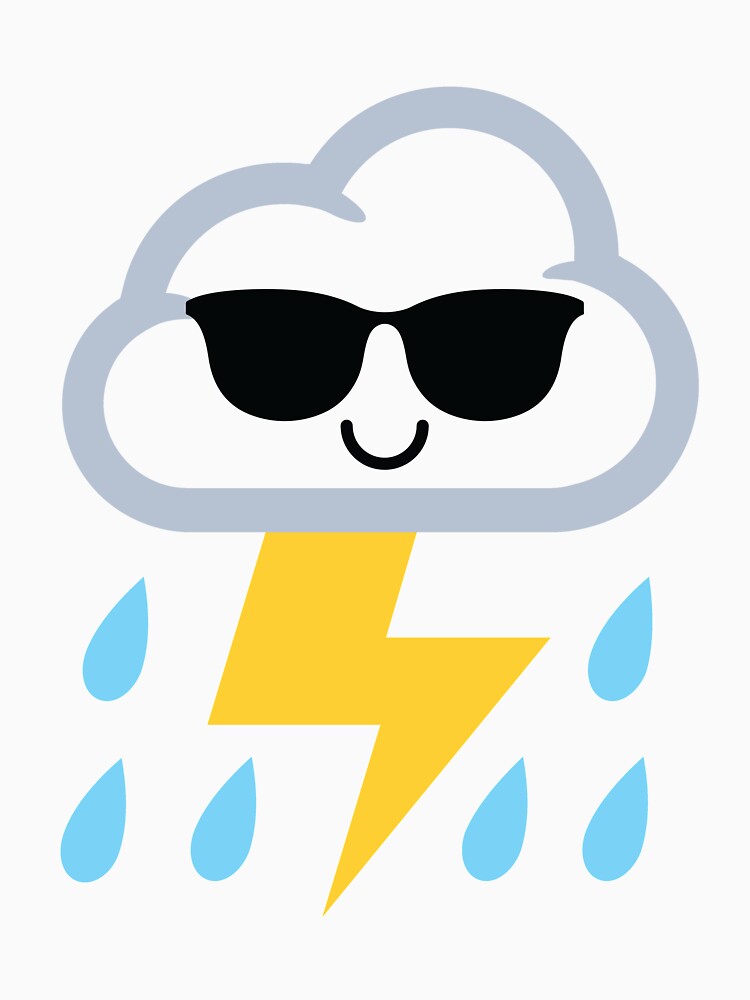 "Thunderstorm Emoji " Tshirt by HippoEmo Redbubble