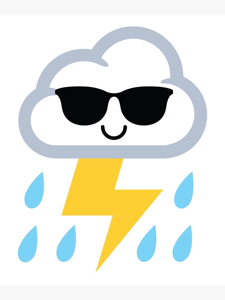 thunderstorm-emoji-poster-by-hippoemo-redbubble