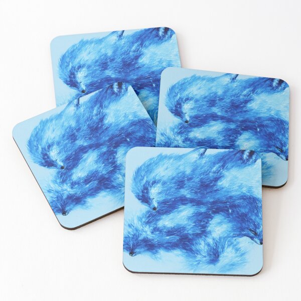Item preview, Blue Foxes with  Blue Flame Bodies Digital Art designed and sold by DesignerKin.