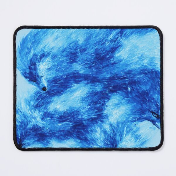 Item preview, Blue Foxes with  Blue Flame Bodies Digital Art designed and sold by DesignerKin.