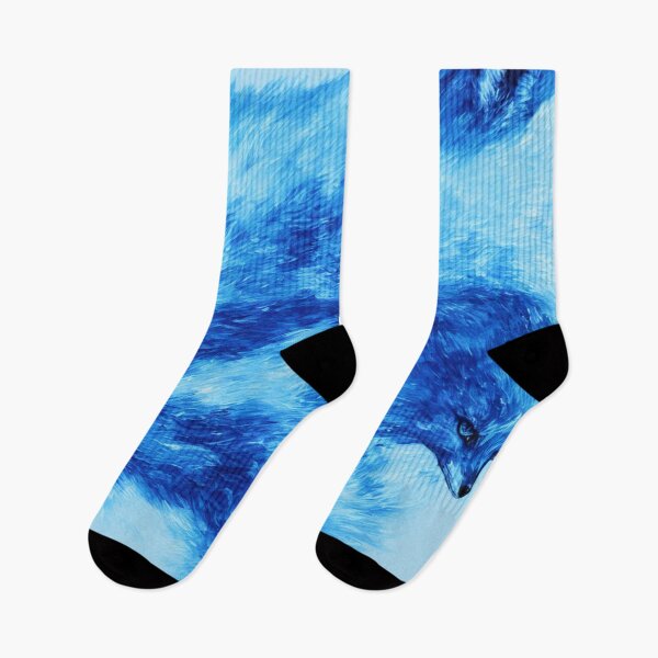 Item preview, Blue Foxes with  Blue Flame Bodies Digital Art designed and sold by DesignerKin.