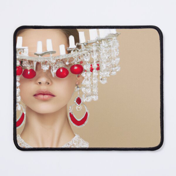 Item preview, Fine Art Headpiece Crystal Masquerade Mask Art, Fashion Photography, Chandlier Art Portrait, Altered Model Portrait. Digital Art Print, Printable Wall Art designed and sold by RadRococo.
