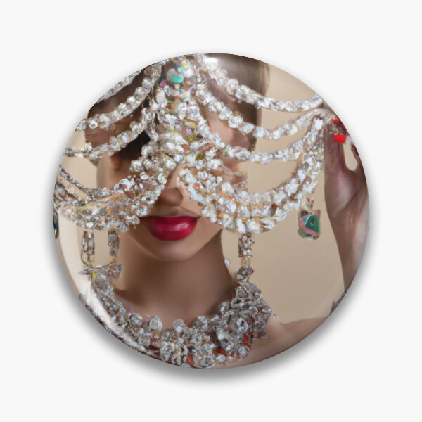 Item preview, Chandlier Art Portrait, Fine Art Headpiece Crystal Masquerade Mask Art, Fashion Photography, Altered Model Portrait. Digital Art Print, Printable Wall Art designed and sold by RadRococo.