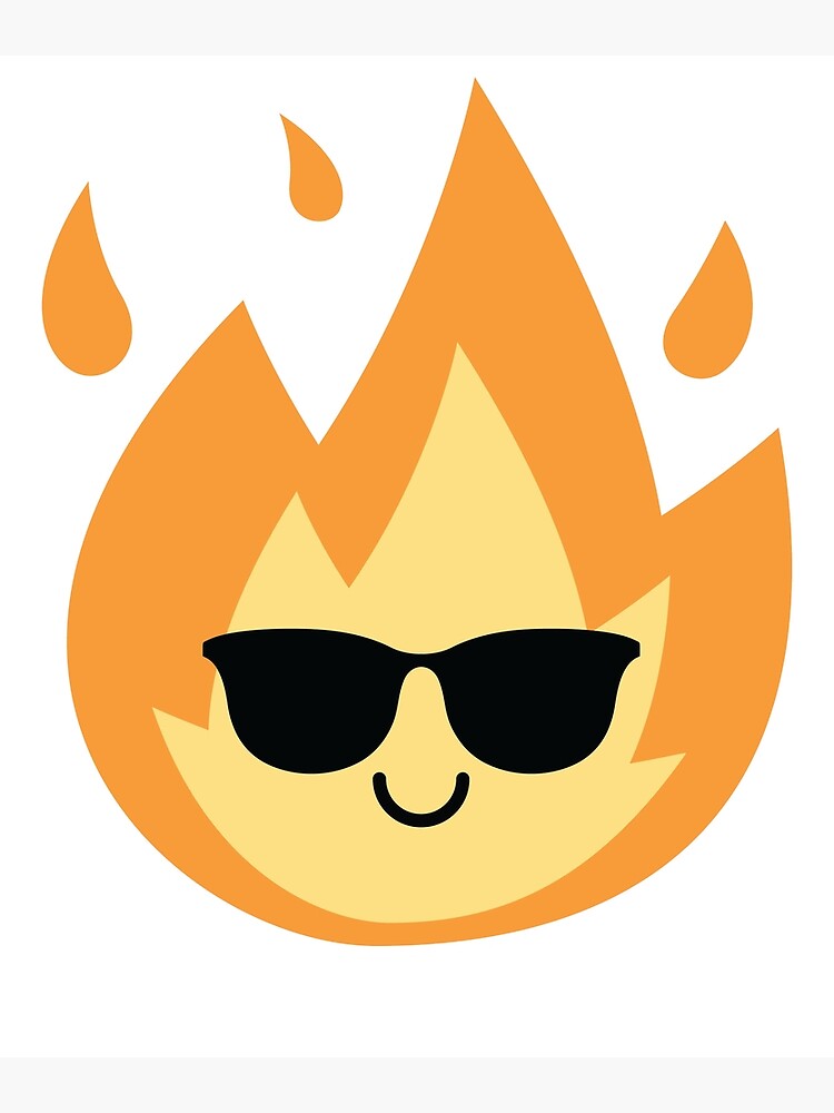  Fire Emoji  Poster by HippoEmo Redbubble