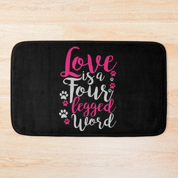Item preview, Love is a four legged word. For Cat lovers, Dog Lovers, Animal Lovers. designed and sold by Gold Wings Tees.
