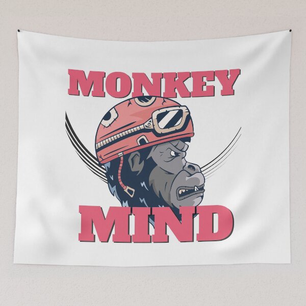Item preview, Monkey Mind - Restless and Curious designed and sold by Quirky Dez.
