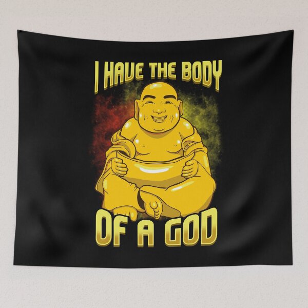 Item preview, I have the body of a god - Funny dad bod design for men designed and sold by Gold Wings Tees.