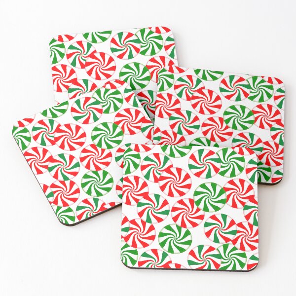 Item preview, Red White and Green Peppermint Candy Swirl Pattern designed and sold by Julie Erin Designs.