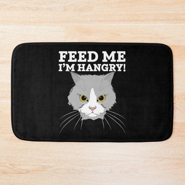 Item preview, Feed me I'm Hangry. Angry Cat designed and sold by Gold Wings Tees.