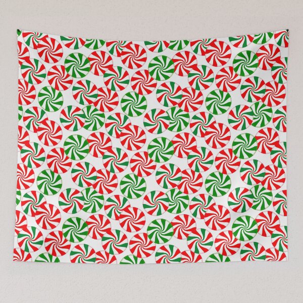 Item preview, Red White and Green Peppermint Candy Swirl Pattern designed and sold by Julie Erin Designs.