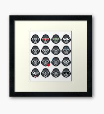 Gorilla Emoji Framed Print