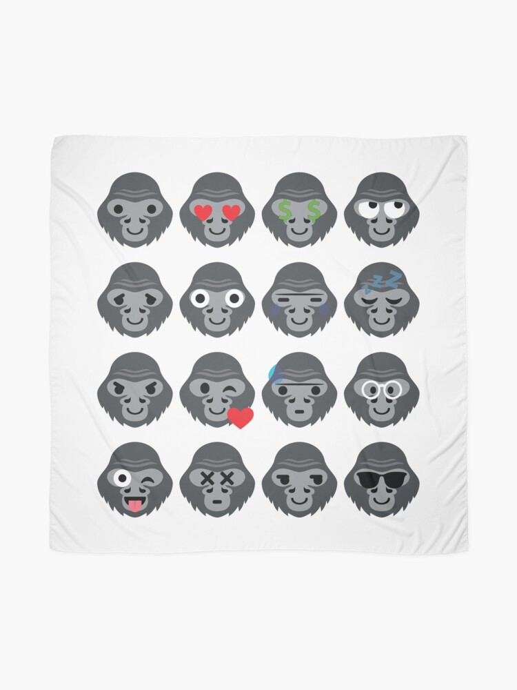 Alternative Ansicht von Gorilla Emoji Tuch
