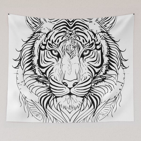 Item preview, tiger illustration designed and sold by DD215.