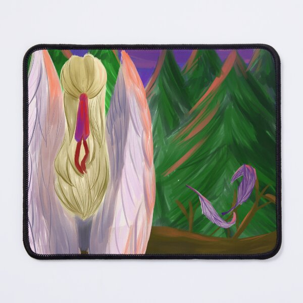 Item preview, Sweet Angel Sitting watching Sunset designed and sold by EdenDrawsArt.