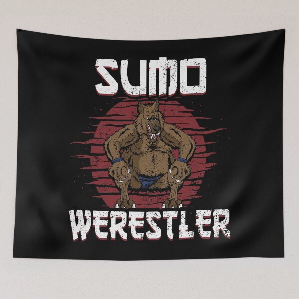 Item preview, Sumo Werestler, Funny Pun Halloween Sumo Wrestler Werewolf designed and sold by Gold Wings Tees.