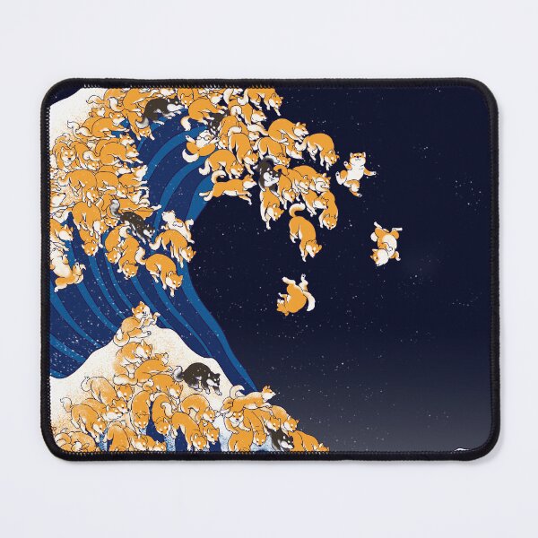 Item preview, Shiba Inu The Great Wave in Night designed and sold by bignosework.