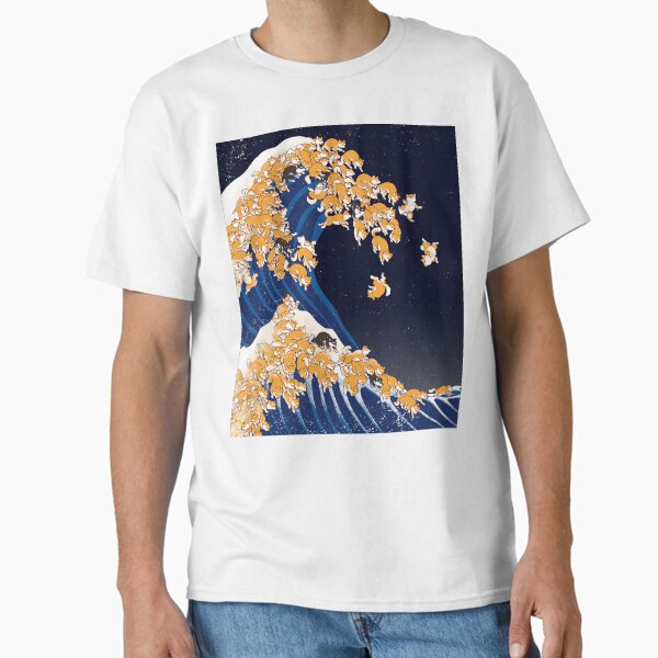 Item preview, Shiba Inu The Great Wave in Night designed and sold by bignosework.