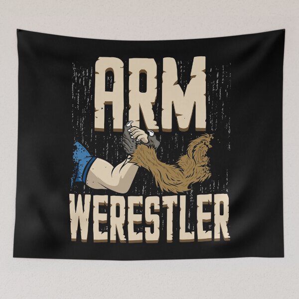 Item preview, Arm Werestler, Funny Pun Halloween Arm Wrestler Werewolf designed and sold by Gold Wings Tees.