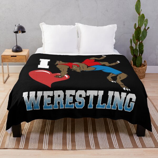 Artikelvorschau, Werestling, Lustiges Wortspiel Halloween Amateur Wrestler Werwolf entworfen und verkauft von Gold Wings Tees.