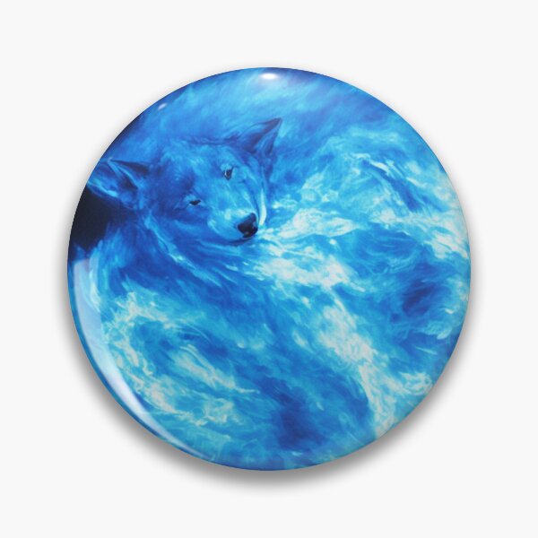 Item preview, Copy of Blue Wolves with Blue Flame Bodies Digital Art designed and sold by DesignerKin.