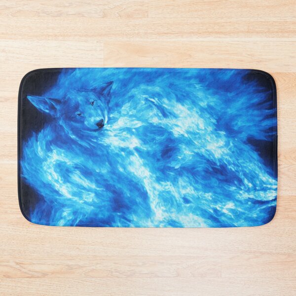 Item preview, Copy of Blue Wolves with Blue Flame Bodies Digital Art designed and sold by DesignerKin.