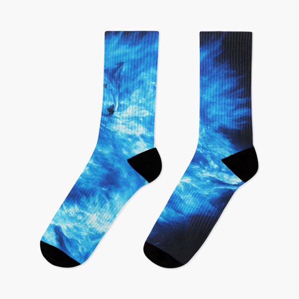 Item preview, Copy of Blue Wolves with Blue Flame Bodies Digital Art designed and sold by DesignerKin.
