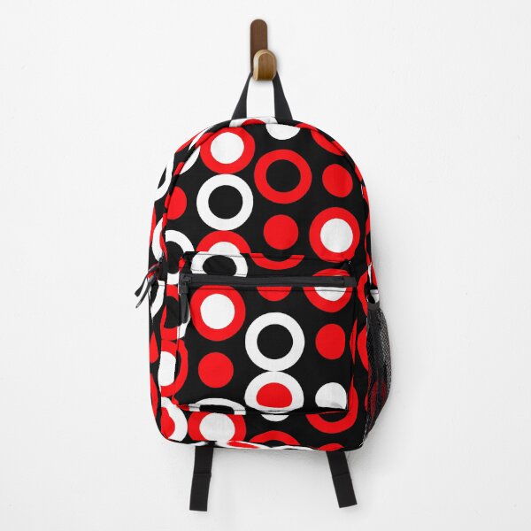 Item preview, geometric red white black dots designed and sold by blankshirt.