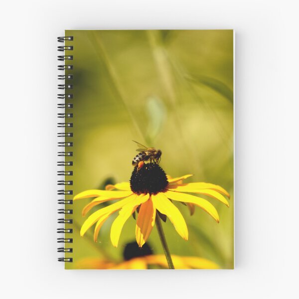 Item preview, Honey bee pollinating a yellow daisy flower designed and sold by Michaelerch.