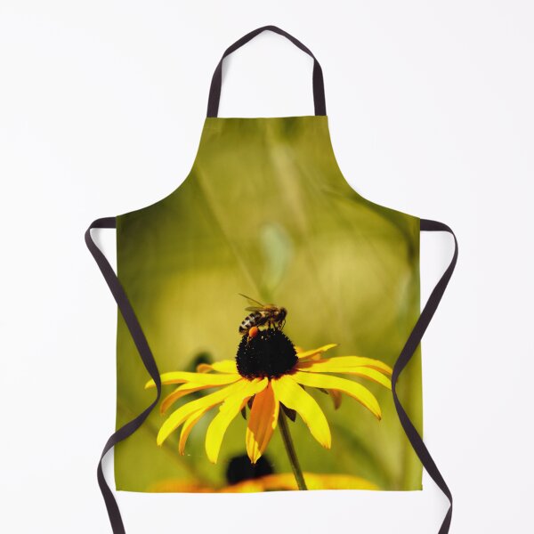 Item preview, Honey bee pollinating a yellow daisy flower designed and sold by Michaelerch.