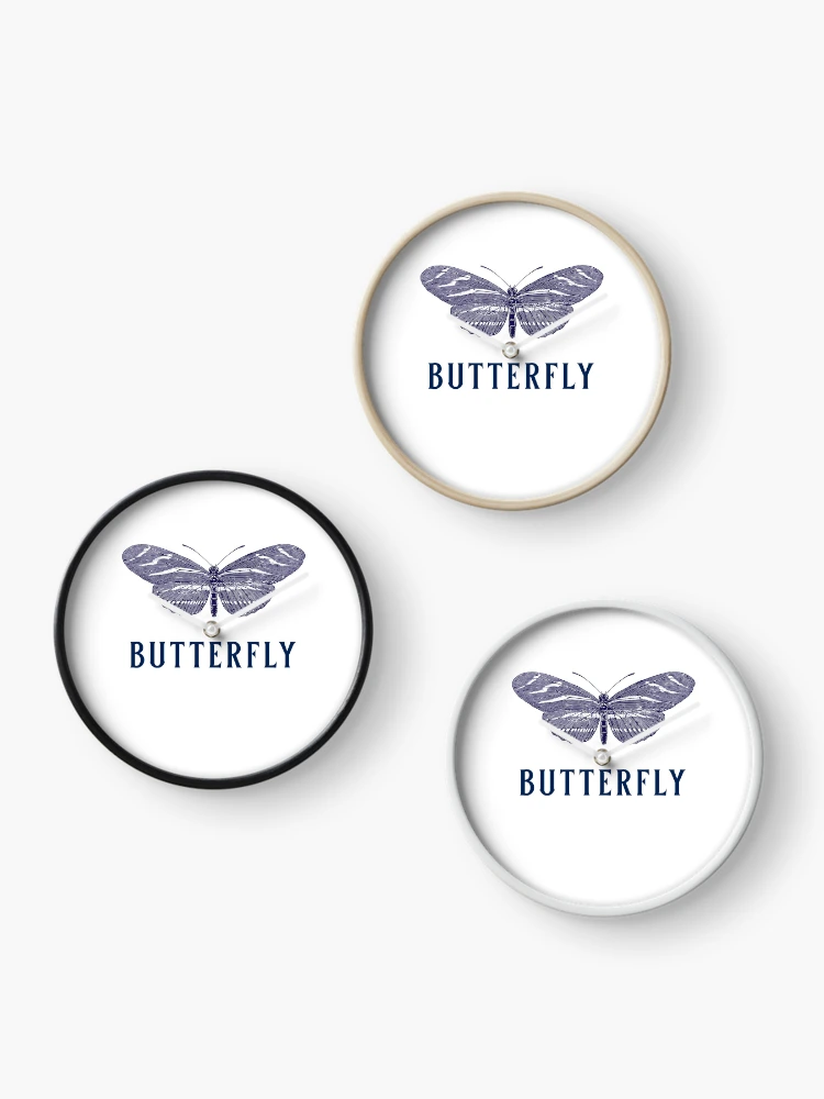 Thumbnail 3 of 4, Clock, Butterfly designed and sold by RealCode.