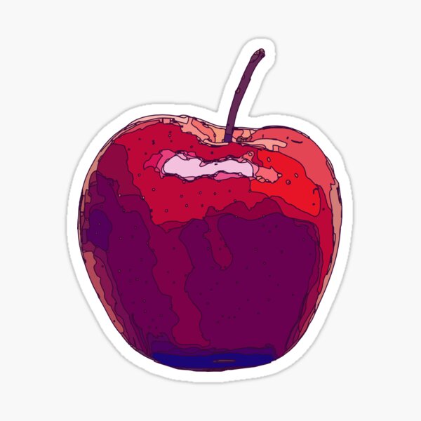 Sticker red apple 