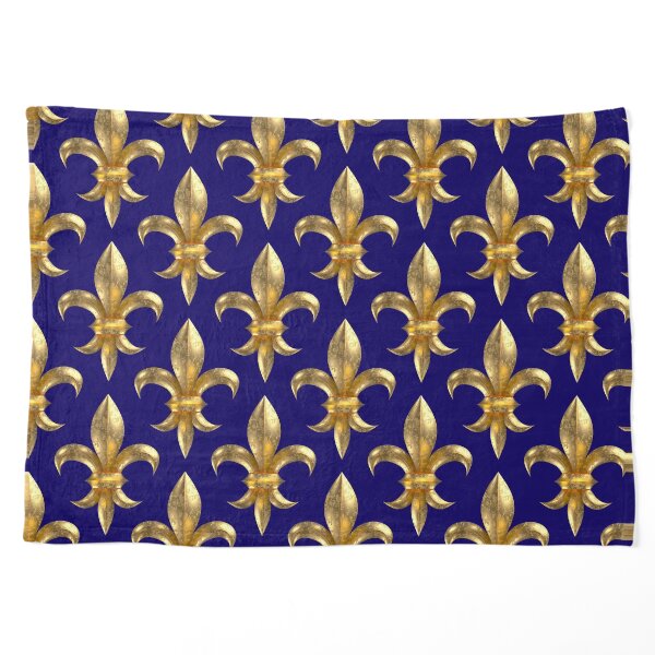 Fleur de Lys / Fleur de Lis 3D-Gold-Look Muster groß korrodiert Tierdecke