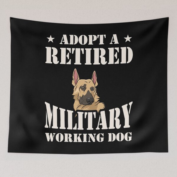 Item preview, Adopt a Retired Military Working Dog - German Shepherd designed and sold by Gold Wings Tees.