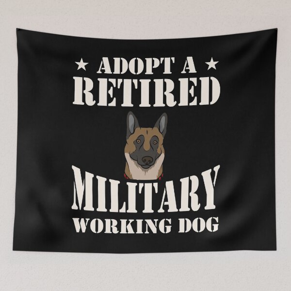 Item preview, Adopt a Retired Military Working Dog - Belgian Malinois designed and sold by Gold Wings Tees.
