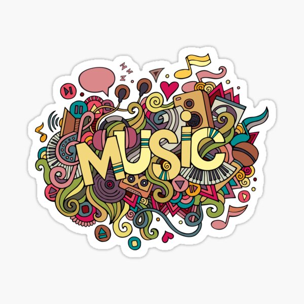 "Music Lover" Sticker for Sale by MahajanStyles Redbubble