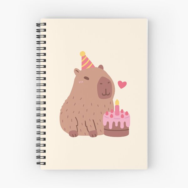 Item preview, Cute Capybara And Birthday Cake designed and sold by rustydoodle.
