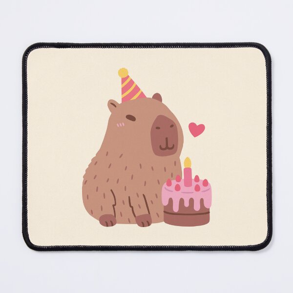 Item preview, Cute Capybara And Birthday Cake designed and sold by rustydoodle.